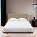 Ver imagem 6 de Cabeceira Casal Estofada para Cama Box Glass Veludo Cor Bege Médio