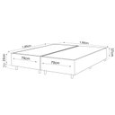 Ver imagem 3 de Base Box Queen 198cm x 158Cmx 37cm Treviso Liso Bege/Boucle Nude Viero