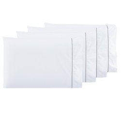 Kit 02 Fronhas Percal 600 Fios Egipcio 100% Algodão Cor:Branco - 3