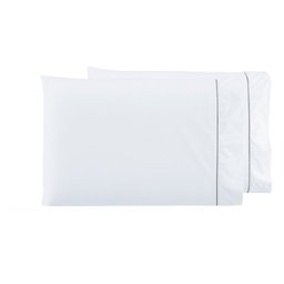 Kit 02 Fronhas Percal 600 Fios Egipcio 100% Algodão Cor:Branco - 1
