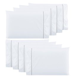 Kit 02 Fronhas Percal 600 Fios Egipcio 100% Algodão Cor:Branco - 4