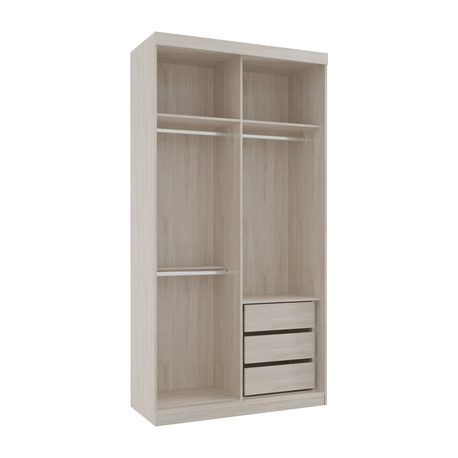 Guarda Roupas Modulado Solteiro 120cm 2 Portas de Correr 100% Mdf Royal - 2
