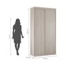 Guarda Roupas Modulado Solteiro 120cm 2 Portas de Correr 100% Mdf Royal - 5