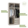 Guarda Roupas Modulado Solteiro 120cm 2 Portas de Correr 100% Mdf Royal - 6