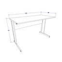 Ver imagem 2 de Mesa Escrivaninha de Estudos 135cm X 60cm Pé Metal F5 Office