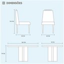 Ver imagem 2 de Conjunto Sala De Jantar Munique 6 Cadeiras Cinza