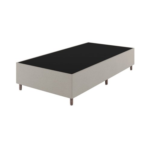 Base Box Solteiro 188cm x 88Cmx 37cm Treviso Liso Bege/Boucle Nude Viero