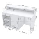 Ver imagem 2 de BALCÃO DE ATENDIMENTO RETO 100% MDF M477.B (LOJA, CAIXA) MUNDI MOVEIS