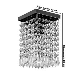 Lustre Clearcrilic Aurora de Cristal Acrilico Quadrado - 5