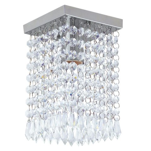 Lustre Clearcrilic Aurora de Cristal Acrilico Quadrado