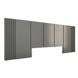 Cabeceira Personalizada Para Cama Queen Ripada 100% MDF:Cinza Sagrado - 1