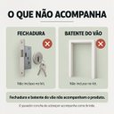 Ver imagem 6 de Porta de Correr Verniz com Kit Alumínio Preto - 210x80