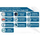 Ver imagem 2 de Cama Box Baú c/Auxiliar Solteiro: Colchão Espuma Castor D33 Sleep Max + Base CRC Courano White(