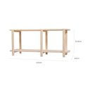 Ver imagem 2 de Rack Laguna 120cm 2 Prat 52,6ax120lx42p em Madeira Cor Natural
