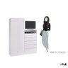 Guarda-roupa Armário Roupeiro Cômoda Quarto Solteiro Branco - 5