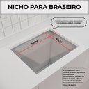 Ver mais imagens de Kit Churrasqueira Gourmet 70cm Mod. Três Águas Preta com Suporte L