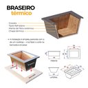 Ver imagem 7 de Kit Churrasqueira Gourmet 70cm Mod. Três Águas Preta com Suporte L