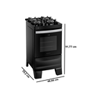 Ver imagem 3 de Fogão 4 Bocas Atlas Agile UP Glass Mesa de Vidro 300001662 50L Preto Bivolt