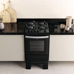 Fogão 4 Bocas Atlas Agile UP Glass Mesa de Vidro 300001662 50L Preto Bivolt - 2