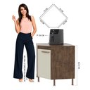 Ver imagem 4 de Balcão Modulado de Canto com Tampo Fidelitá Lisboa 75cm 1 Porta Noce/Off-White