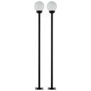 Ver imagem 1 de Kit 2 Postes de Alumínio Preto sem Globo 189cm Dital para Iluminação Jardim