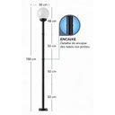 Ver imagem 3 de Kit 2 Postes de Alumínio Preto sem Globo 189cm Dital para Iluminação Jardim