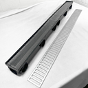 Ver imagem 3 de Ralo Linear Sequencial 8x100 Estreito Alumínio sem Canto Cortante com Tela Coletor Multi Saídas ( 8c