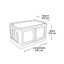 Ver imagem 3 de Caixa Empilhável Dobrável Compacta Organização 2 Portas