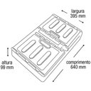 Ver imagem 4 de Caixa Empilhável Dobrável Compacta Organização 2 Portas