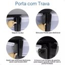 Ver imagem 6 de Caixa Empilhável Dobrável Compacta Organização 2 Portas
