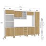 Cozinha Modulada Completa com Tampo 7 Peças 12 Portas 3 Gavetas - 4