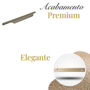 Ver imagem 5 de Kit 15 Puxadores Wave Cava 300mm Alumínio Sobrepor para Guarda-Roupa Champanhe