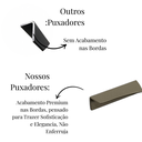 Ver imagem 7 de Kit 15 Puxadores Wave Cava 300mm Alumínio Sobrepor para Guarda-Roupa Champanhe