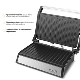 Grill Pgr32 Philco com Chapa Estendida Abertura 180° Revestimento Antiaderente 127v - 6