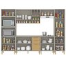 Cozinha Modulada Completa com Tampo 7 Peças 12 Portas 3 Gavetas - 3