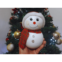 Ver imagem 2 de Decoração Casa Festa Natal Boneco Das Neves em Cerâmica:vermelho Verde Xadrez