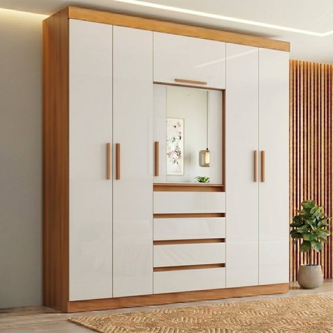 Guarda Roupa Casal 6 Portas 4 Gavetas B393