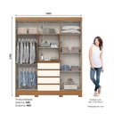 Ver imagem 3 de Guarda Roupa Casal 6 Portas 4 Gavetas B393