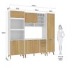 Cozinha Modulada Completa com Tampo 5 Peças 9 Portas 3 Gavetas - 4