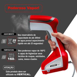 Vaporizador Portátil Wap Wapore Fast 1250w Vermelho - 220v - 6