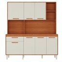 Ver imagem 2 de Cozinha Compacta 7 Portas 1 Gaveta 180cm com Nicho Dunas Itatiaia Marrom/Cinamomo/Off White