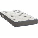 Ver imagem 1 de Colchão Solteiro 88x188x17 Espuma D33 Bordado Light Branco Azul - Ortobom