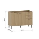 Ver imagem 5 de Balcão de Cozinha para Pia 120cm 2 Portas e 3 Gavetas sem Tampo Classic Luciane Móveis