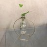 Vaso Solitário Em Vidro E Suporte Em Metal Dourado - Unidade Suporte Simples - 3