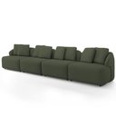 Ver imagem 6 de Sofá 5 Lugares para Sala de Estar Living 388cm Arlo F04 Linho Verde - Lyam Decor