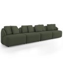 Ver imagem 2 de Sofá 5 Lugares para Sala de Estar Living 388cm Arlo F04 Linho Verde - Lyam Decor