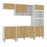Cozinha Modulada Completa com Tampo 6 Peças 10 Portas 3 Gavetas - 2