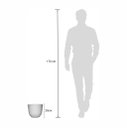 Ver imagem 5 de Vaso Redondo Concept Polipropileno N1 20x24x14cm Japi - Cimento