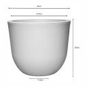 Ver imagem 4 de Vaso Redondo Concept Polipropileno N1 20x24x14cm Japi - Cimento