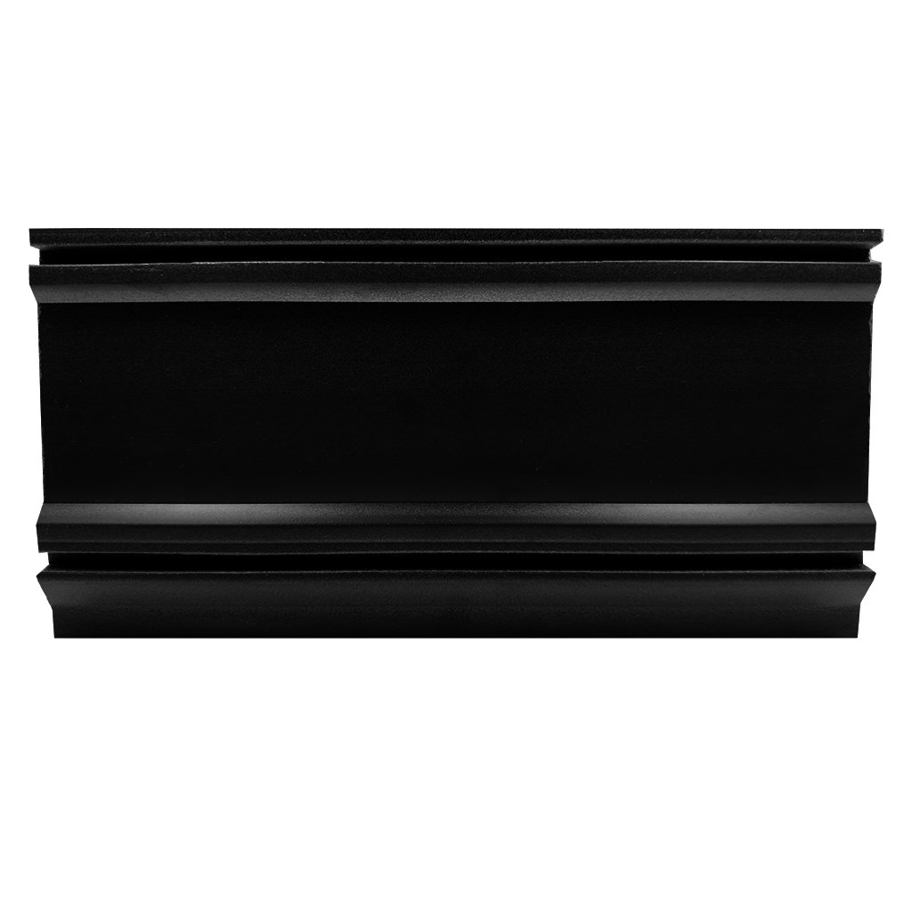 Rodapé de Poliestireno Preto Liso 15cm X 15mm Metro Linear Casa Grassi - 1